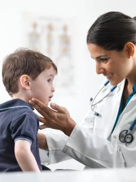 Paediatric examination Stock Photos