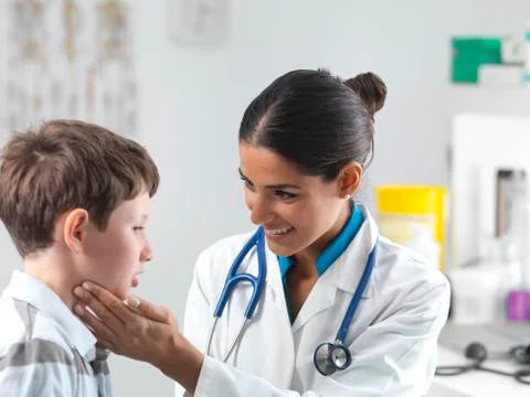 Paediatric examination Stock Photos