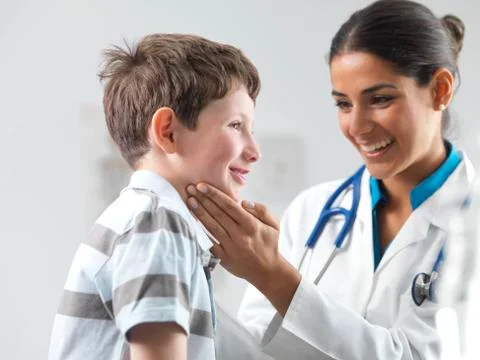 Paediatric examination Stock Photos