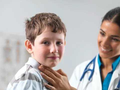 Paediatric examination Stock Photos