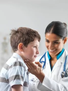 Paediatric examination Stock Photos