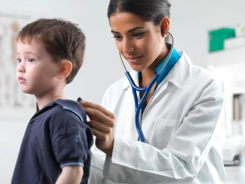 Paediatric examination 스톡 사진