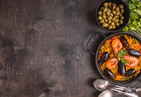 Paella background Foto stock