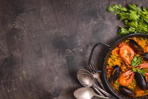 Paella background Stock Photos