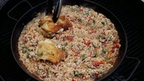 Paella cooking Stock Footage 239499155