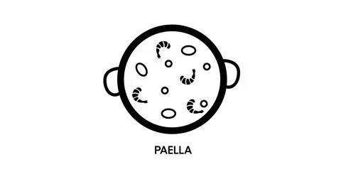 Paella Icon. Stock Illustration