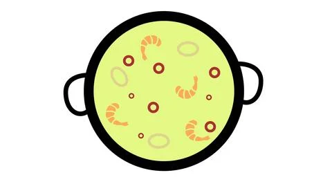 Paella Icon. Stock Illustration