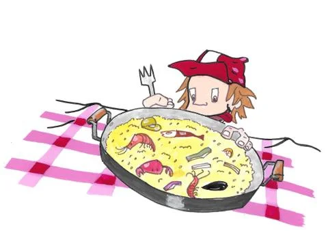 Paella Stock Illustration