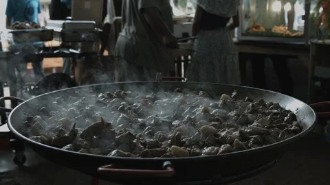 Paella ready to serve Stock Footage 90660860