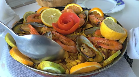 Paella restaurant Stock Footage 50622820