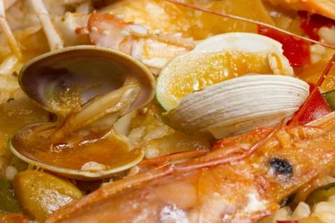 Paella rice Stock-Fotos