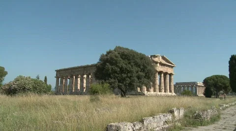 Paestum Doric temple 2 Stock Footage 791900