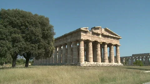 Paestum Doric Temple 4 Stock Footage 792018