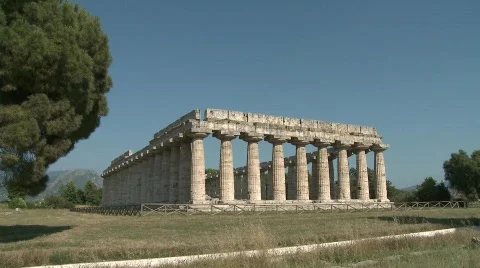 Paestum Doric Temples 2 Video stock 791857