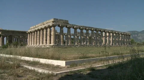 Paestum Doric Temples 4 Stock-Footage 792074