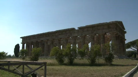 Paestum Doric Temples 7 Stock-Footage 791834