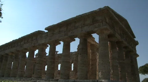 Paestum Doric Temples 8 Stock Footage 791728