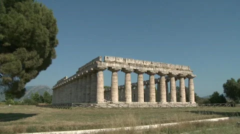 Paestum Doric Temples Stock Footage 791706