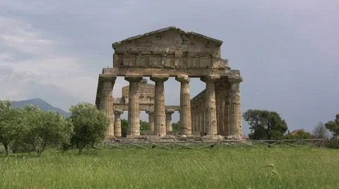 Paestum Temple of Athena Stock Footage