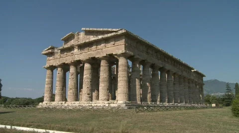 Paestum Temples 1 Video stock 791883