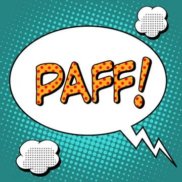 Paff the word comic style Stock Illustration