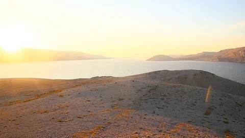 Pag island in the sunset Stock Footage 111902331