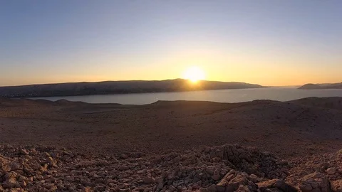 Pag island in the sunset Stock Footage 112286134