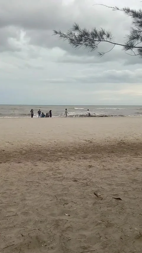 In the Pagatan beach Stock Footage 220763691