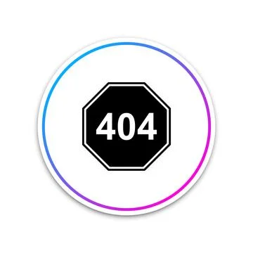 Page with a 404 error icon isolated on white background. Template reports that Stock Illustration