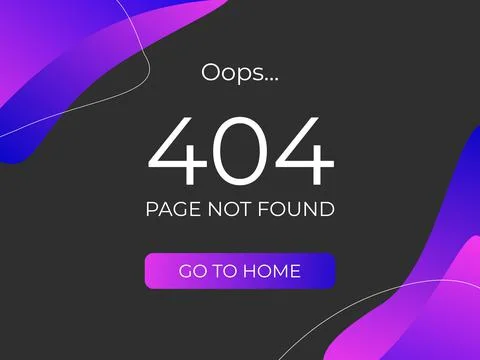 Page 404 error. The website page. Illustrazione stock