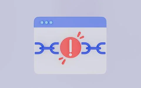 Page and Error sign, System error, Broken chain, website, apps and other uses Illustrazione stock