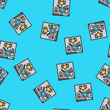 Page authority seo vector seamless pattern Illustrazione stock