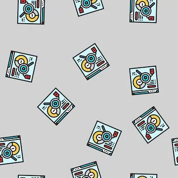 Page authority seo vector seamless pattern Illustrazione stock