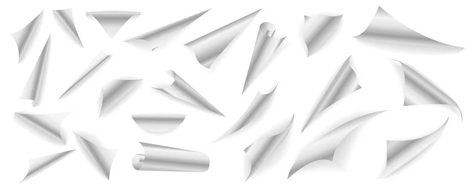 Page Bent Edges Stock Illustration