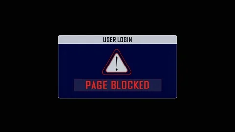 PAGE BLOCKED with Alpha Matte, Animation, Background, Loop Stockbeeldmateriaal 157344039