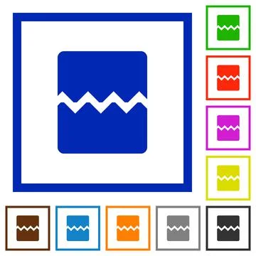 Page break flat framed icons Stock Illustration