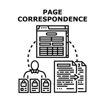 Page correspondence concept with secure documentation management イラスト素材