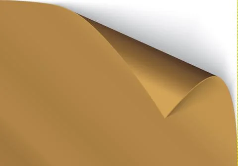 Page curl with shadow on a blank sheet of paper, design element for advertising Stock Illustration