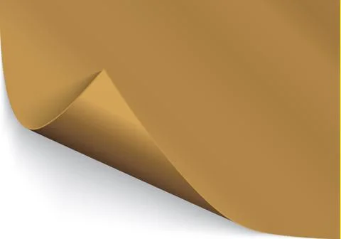 Page curl with shadow on a blank sheet of paper, design element for advertising Stock Illustration