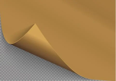 Page curl with shadow on a blank sheet of paper, design element for advertising Stock Illustration
