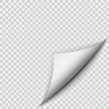 Page curl with shadow. Stock Illustration