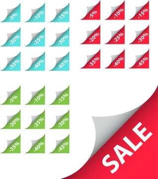 Page curls Stock Illustration