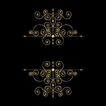 Page decoration elements or monograms. Can be used for designing books, cards Stock Illustration