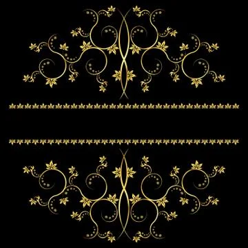 Page decoration elements or monograms. Can be used for designing books, cards Stock Illustration