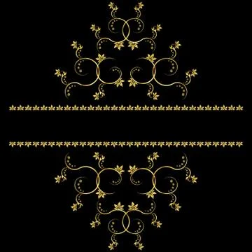 Page decoration elements or monograms. Can be used for designing books, cards Stock Illustration