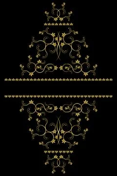 Page decoration elements or monograms. Can be used for designing books, cards Stock Illustration