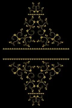 Page decoration elements or monograms. Can be used for designing books, cards Stock Illustration