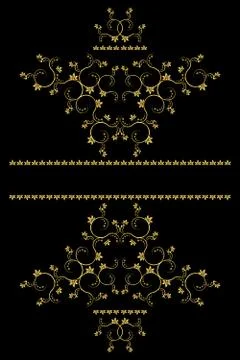 Page decoration elements or monograms. Can be used for designing books, cards Stock Illustration