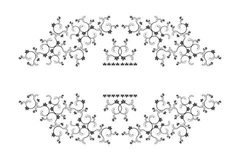 Page decoration elements or monograms. Can be used for designing books, cards Illustrazione stock