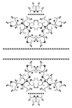 Page decoration elements or monograms. Can be used for designing books, cards Stock Illustration